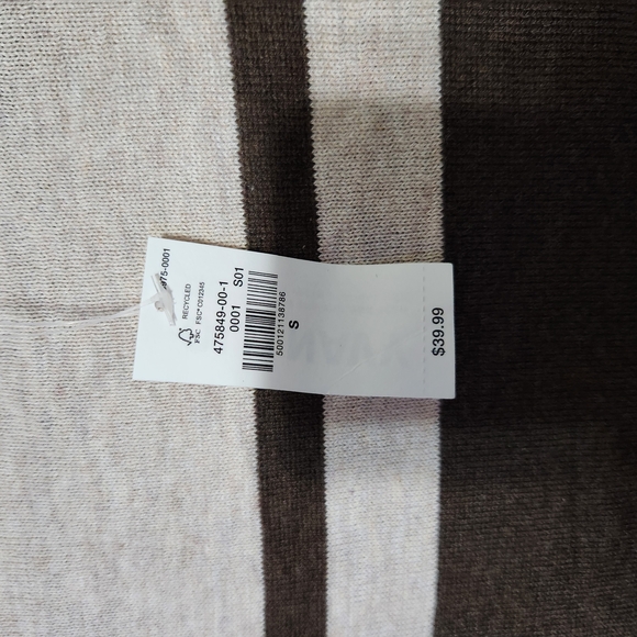 Old Navy Gray and Brown Crewneck Sweater with Stripes - Picture 5 of 9